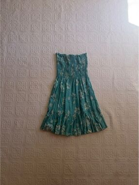 Moda international Turquoise Strapless  Summer Dress